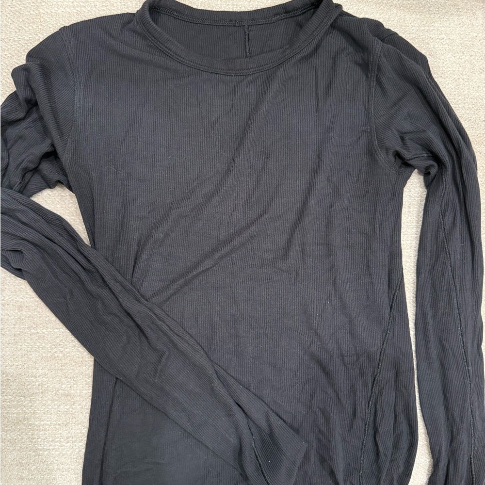 lululemon athletica Charcoal Long Sleeve Top